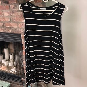 Black and white striped tank top